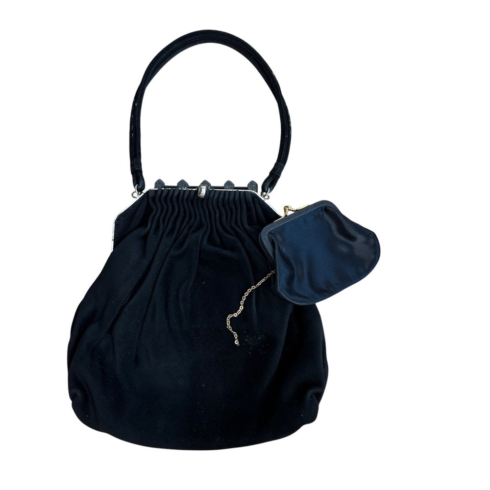 Vtg KORET Non-Crockable Arabian Lamb Suede Koretolope &‎ Coin Purse Evening Bag